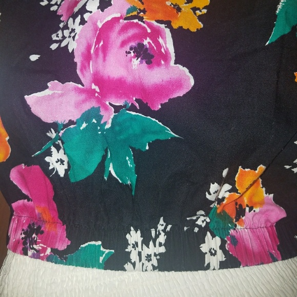 80's Vintage Byer California Tropical CROP Top - Picture 4 of 5